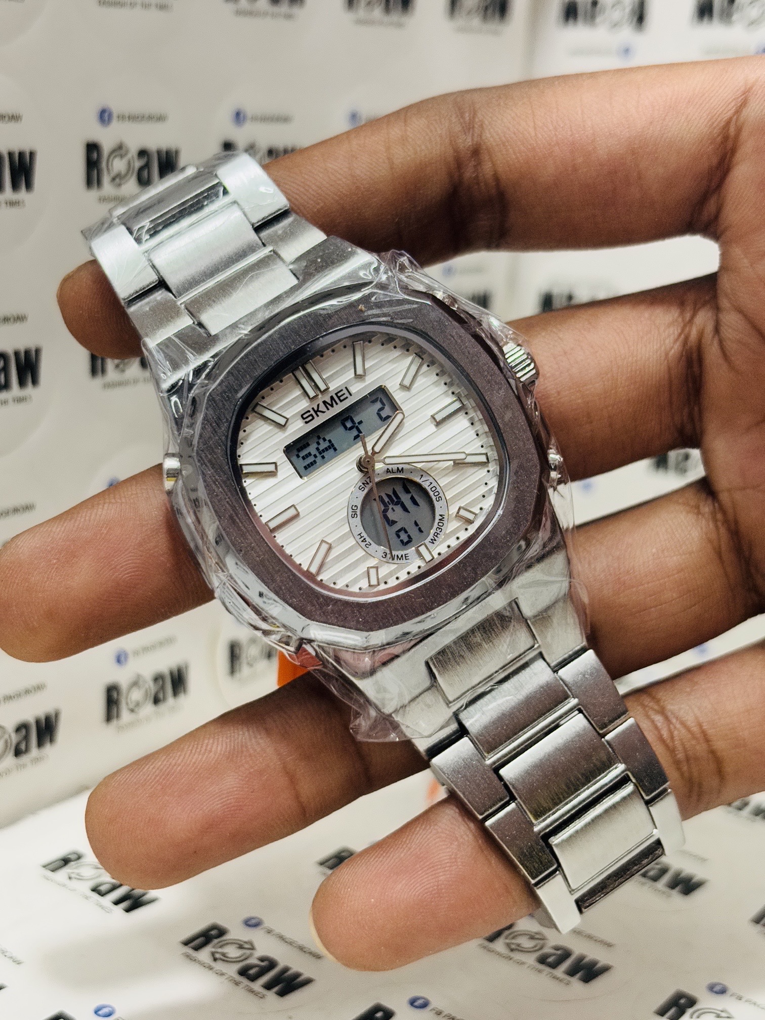 Skmei 2279 Dual Time Stainless Steel Digital Watch For Men_img_5