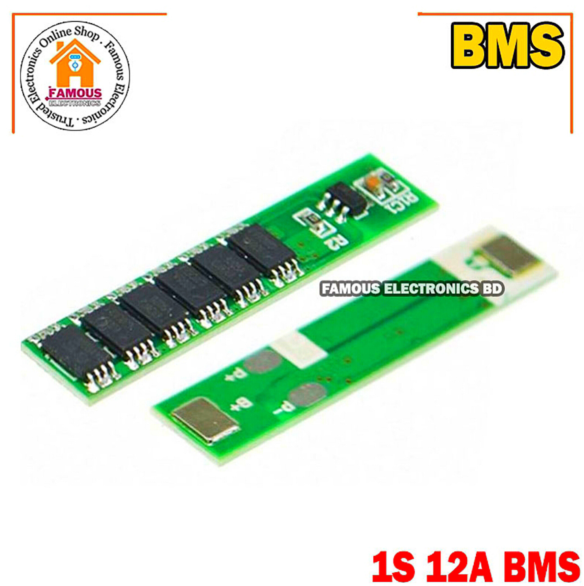 1S 18650 3.7V lithium battery protection board BMS 12A 6MOS_img_6