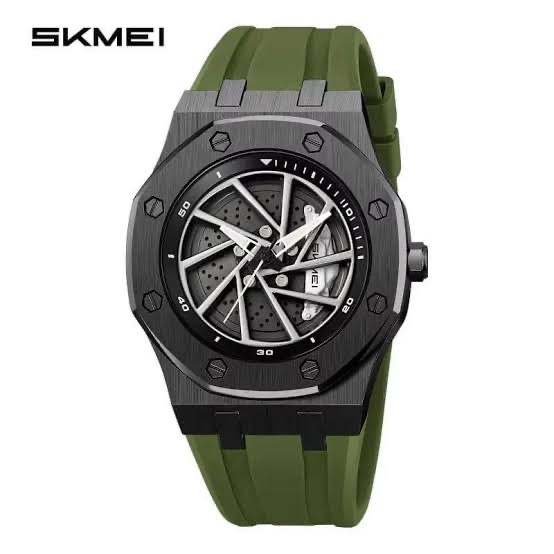 Skmei 2359 Quartz Analog Black Dial Silica Gel Strap Watch for Men_img_3