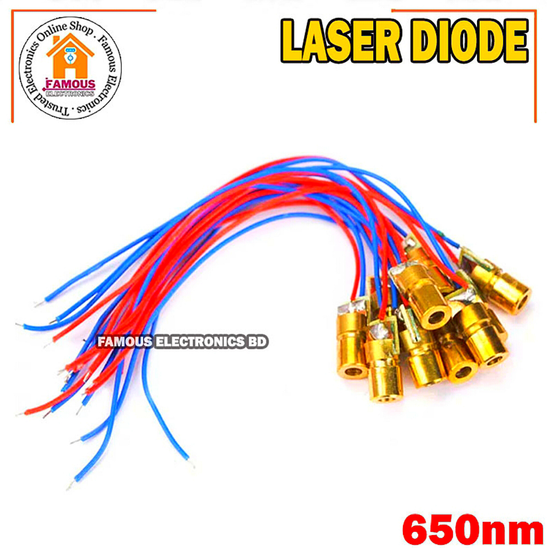 650nm 6mm DC 5V 5mW Laser Dot Diode Module Red Copper Head_img_4