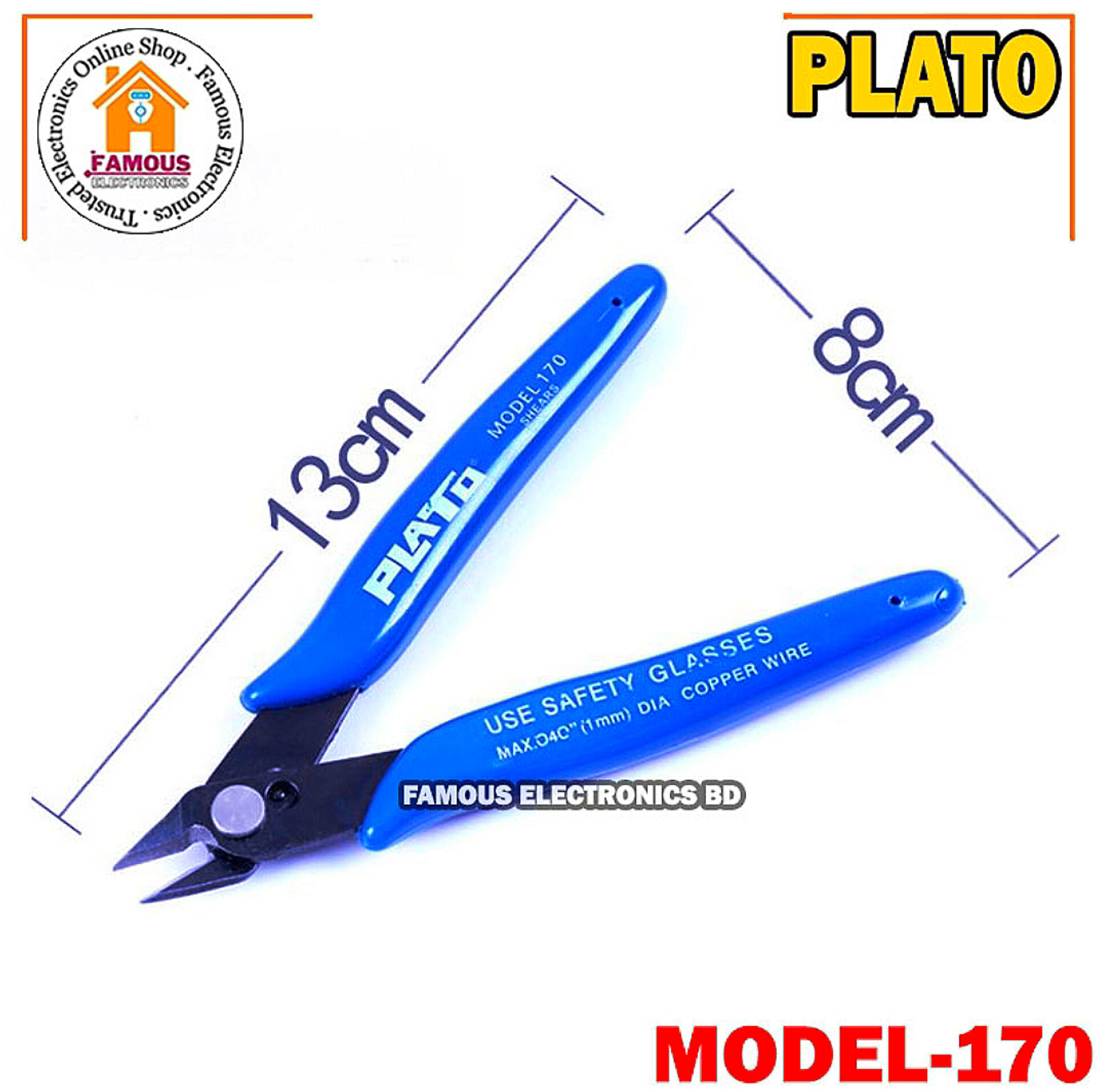 High-Quality Wire Cutter PLATO 170 Wishful Clamp DIY Electronic Diagonal Pliers Side Cutting Nippers - Precision Wire Cutting Tool for Electronics_img_7