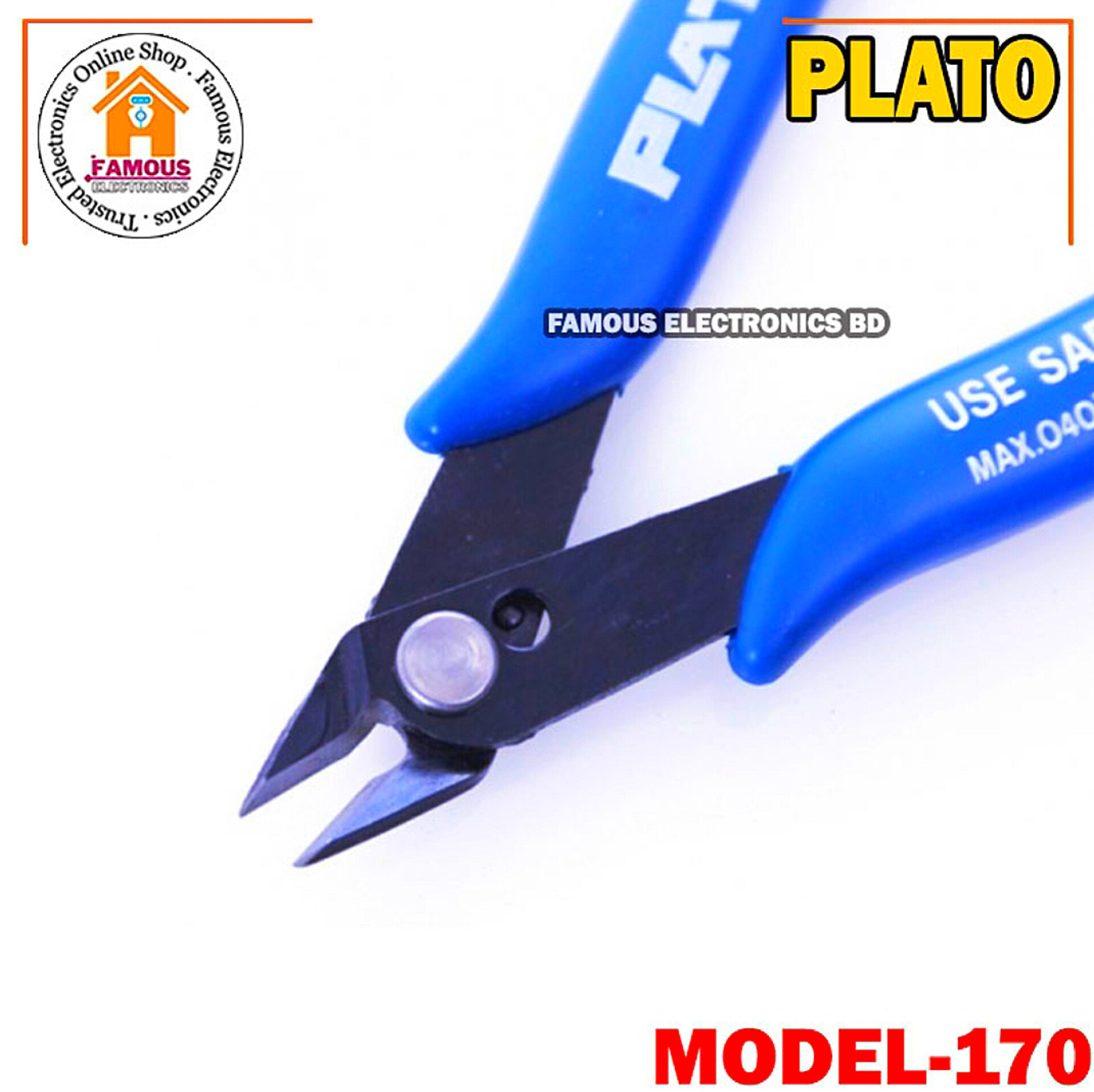 High-Quality Wire Cutter PLATO 170 Wishful Clamp DIY Electronic Diagonal Pliers Side Cutting Nippers - Precision Wire Cutting Tool for Electronics_img_3