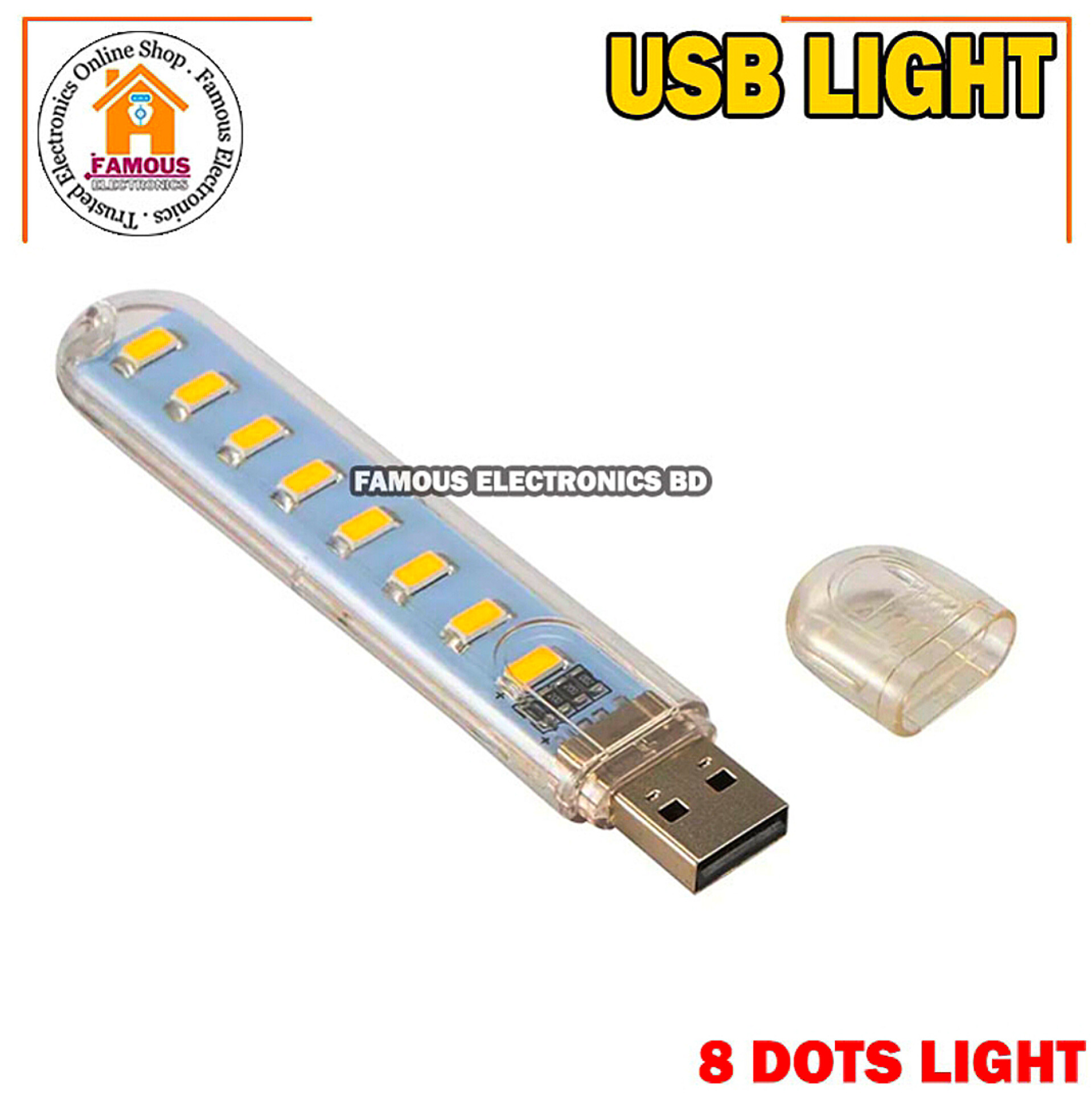Mini Portable USB LED 5V 8 LED Light SMD Table Desk Lamp Book Flashlight Night Light for Power Bank Laptop Camping_img_1