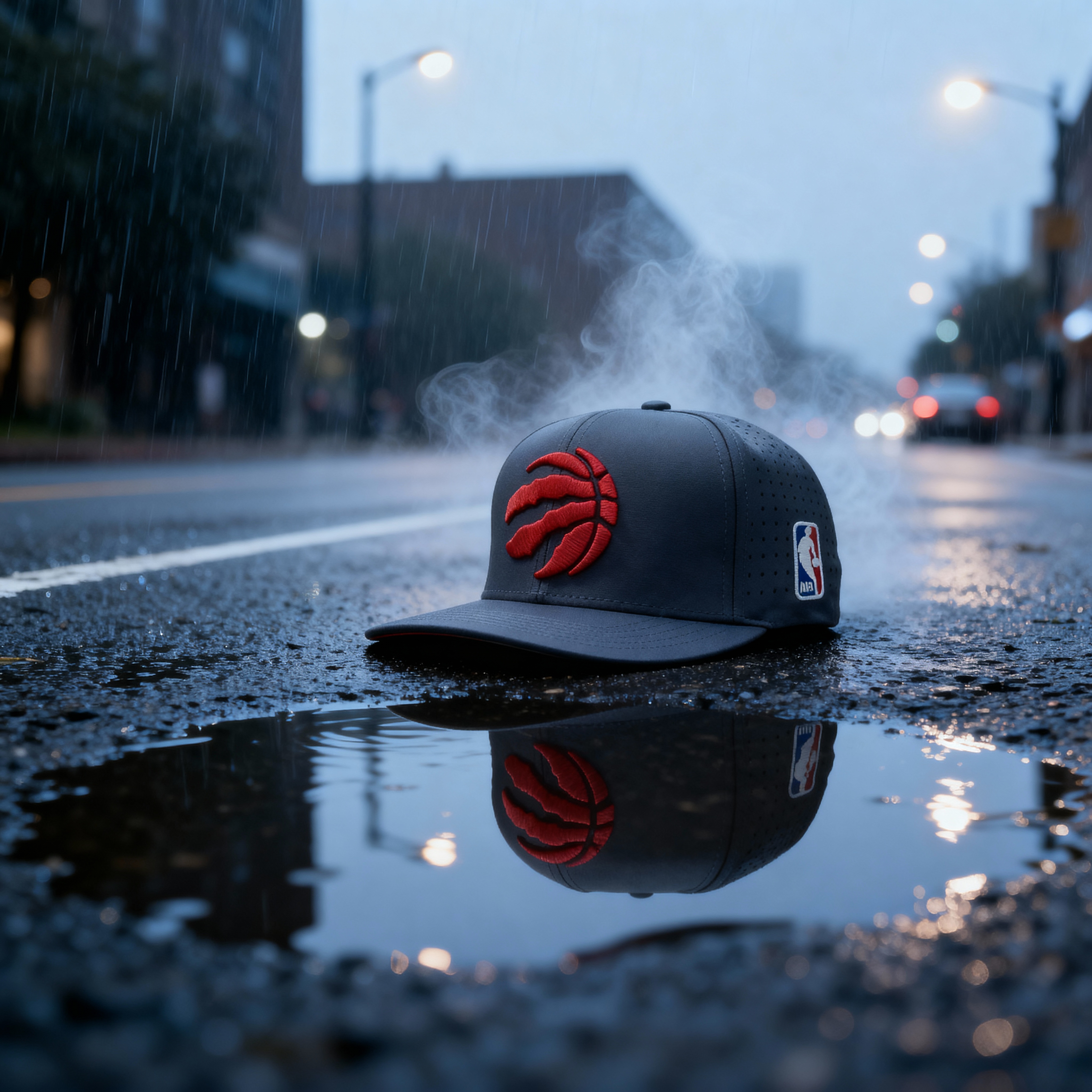 Premium Raptors Logo Cap – Shadow Eclipse & Silver Mist | High-Quality Embroidered Unisex Sports Hat