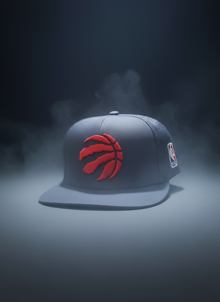 Premium Raptors Logo Cap – Shadow Eclipse & Silver Mist | High-Quality Embroidered Unisex Sports Hat_img_1