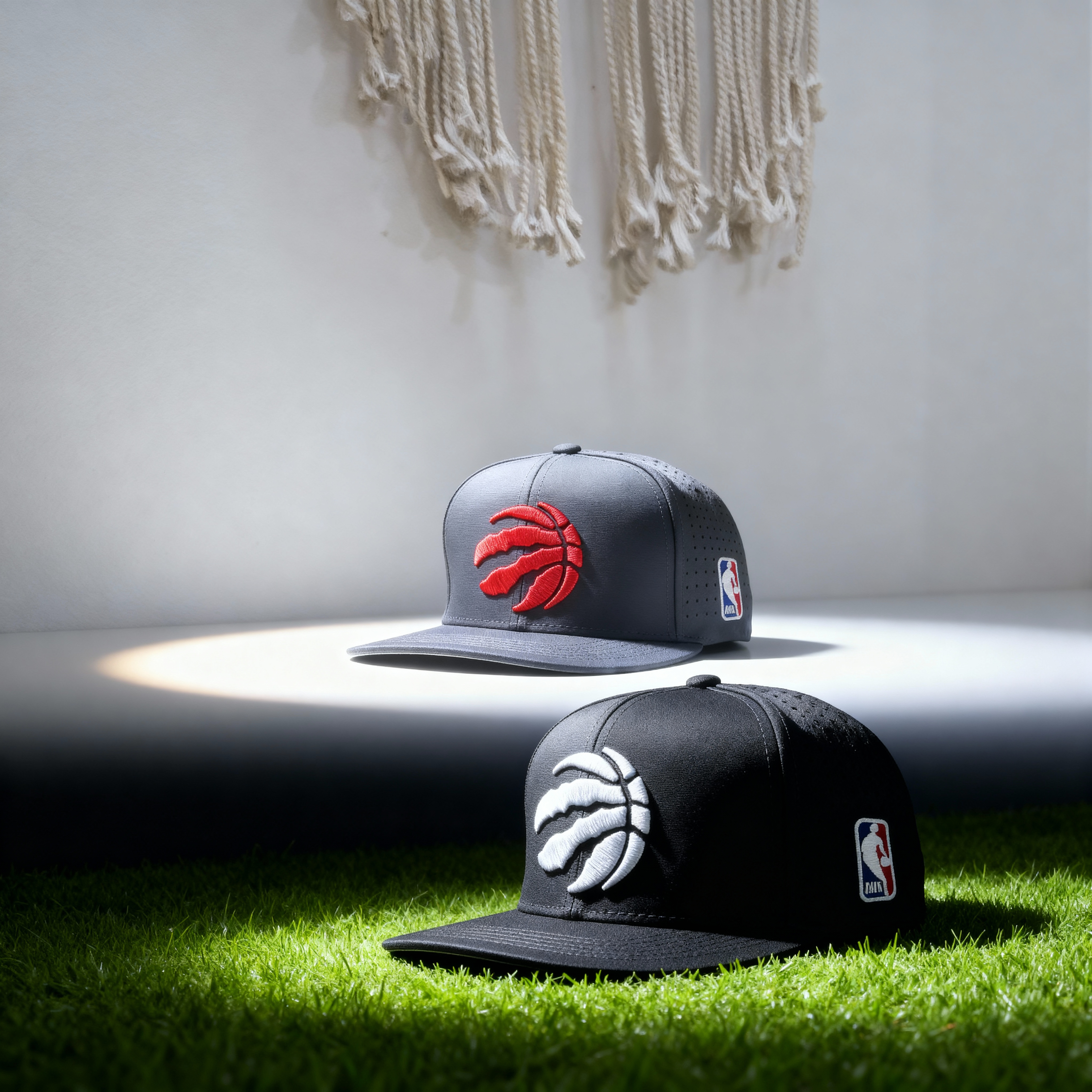Premium Raptors Logo Cap – Shadow Eclipse & Silver Mist | High-Quality Embroidered Unisex Sports Hat_img_2