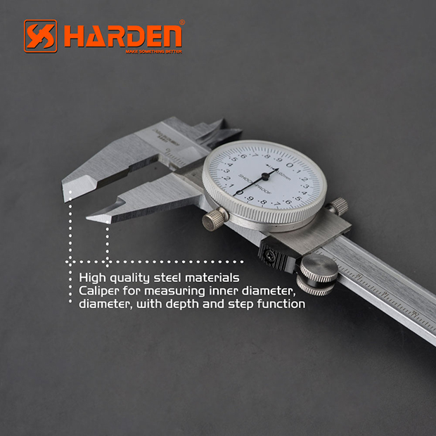 HARDEN Professional Steel Dial Caliper, 0-150mm; 580811_img_2