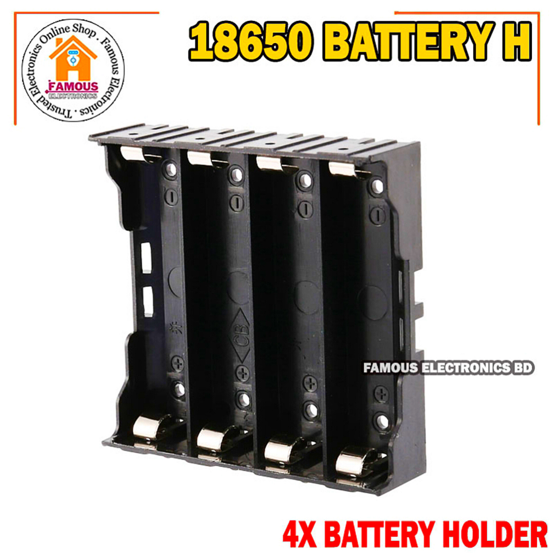 18650 Battery Case Holder Bracket Storage Holder 4X Slot for 4 Cell_img_3