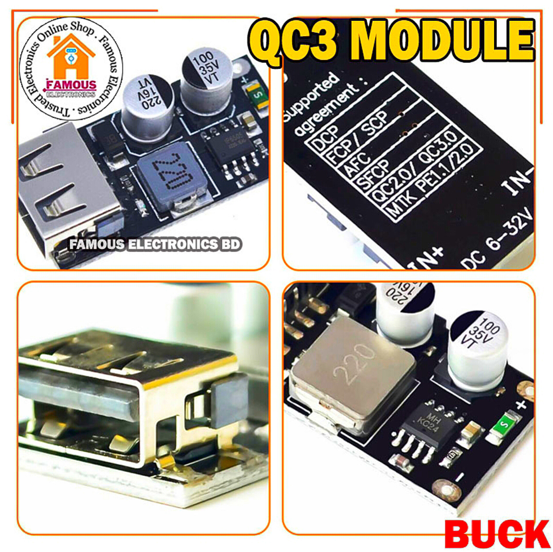 QC 3.0 2.0 usb fast quick charging module DIY charge board phone charger Encounter_img_5