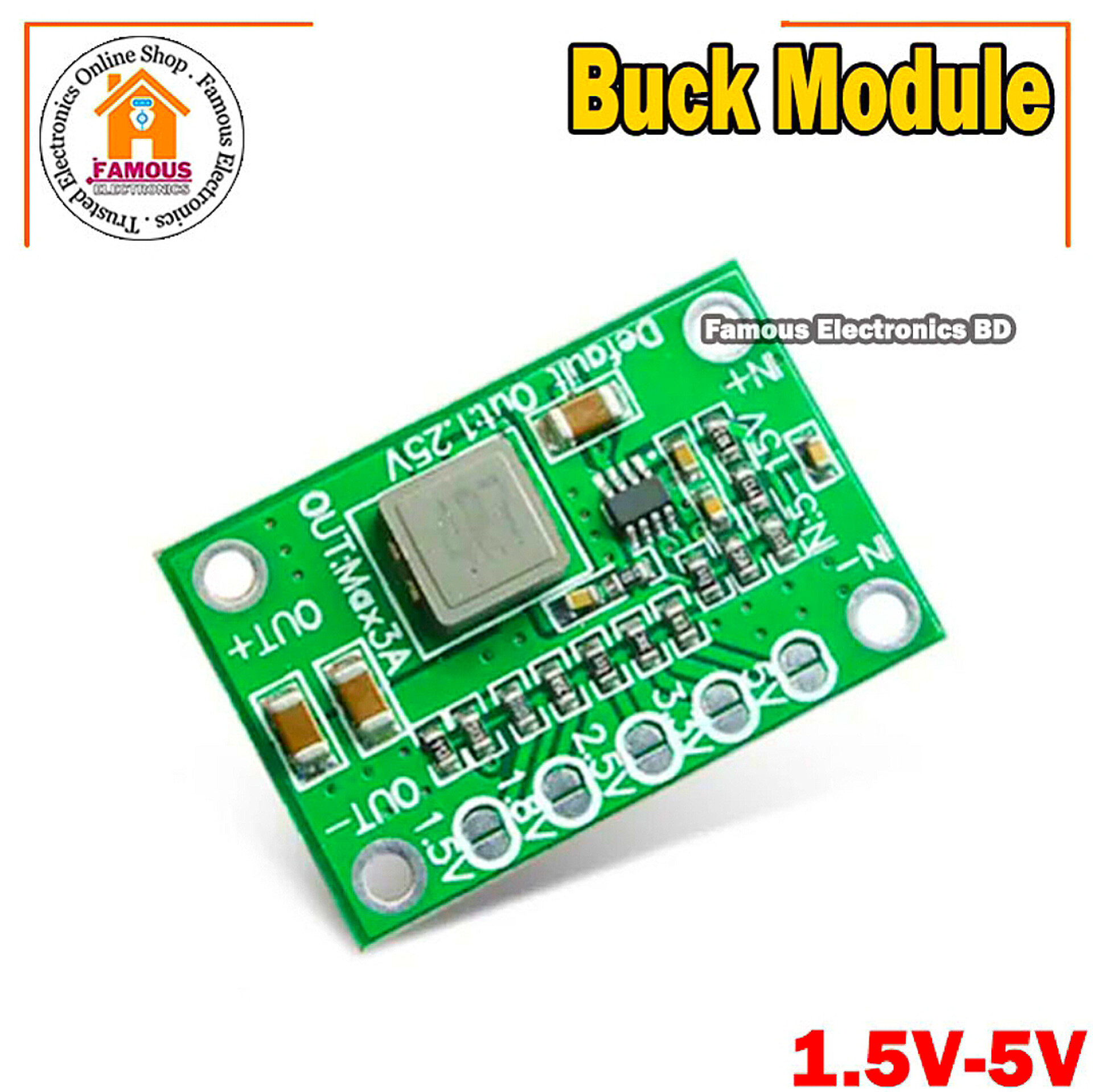 Step-Down Power Module 5V-16V to 1.5V 1.8V 2.5V 3.3V 5V Buck Voltage Converter 3A - Step-Down Module 5V-16V to Adjustable Voltages 3A_img_0