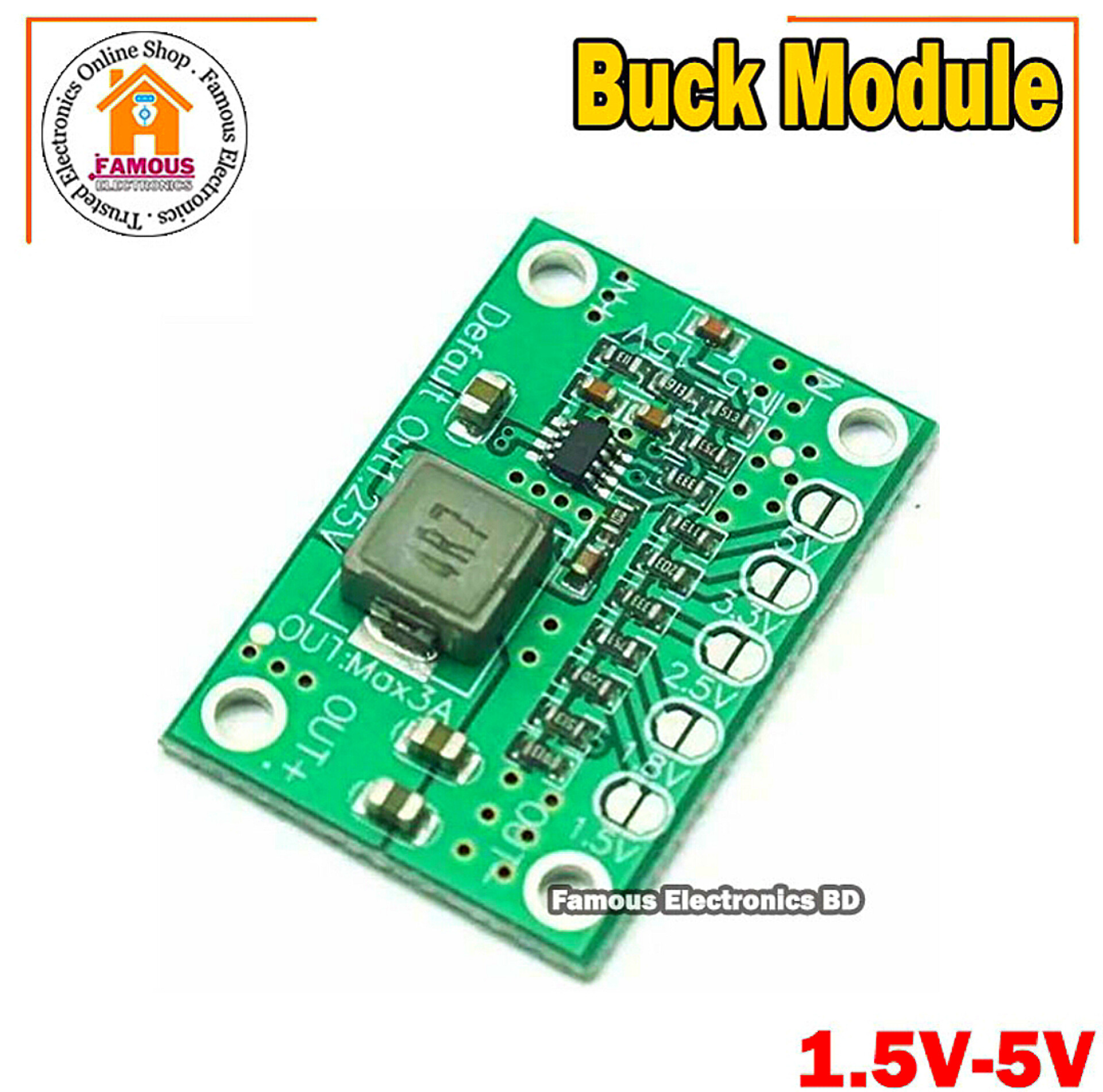 Step-Down Power Module 5V-16V to 1.5V 1.8V 2.5V 3.3V 5V Buck Voltage Converter 3A - Step-Down Module 5V-16V to Adjustable Voltages 3A_img_3