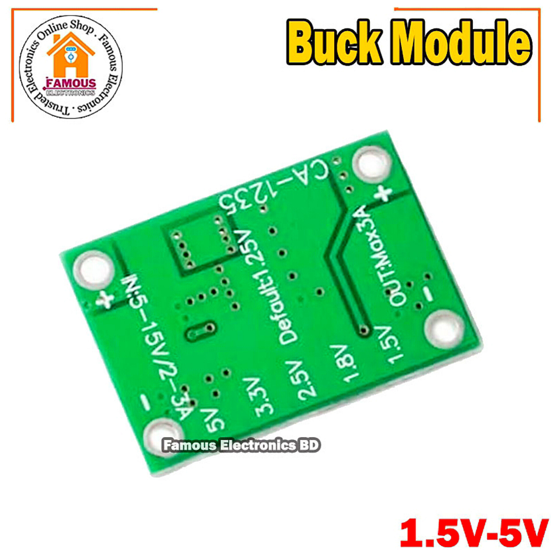 Step-Down Power Module 5V-16V to 1.5V 1.8V 2.5V 3.3V 5V Buck Voltage Converter 3A - Step-Down Module 5V-16V to Adjustable Voltages 3A_img_2