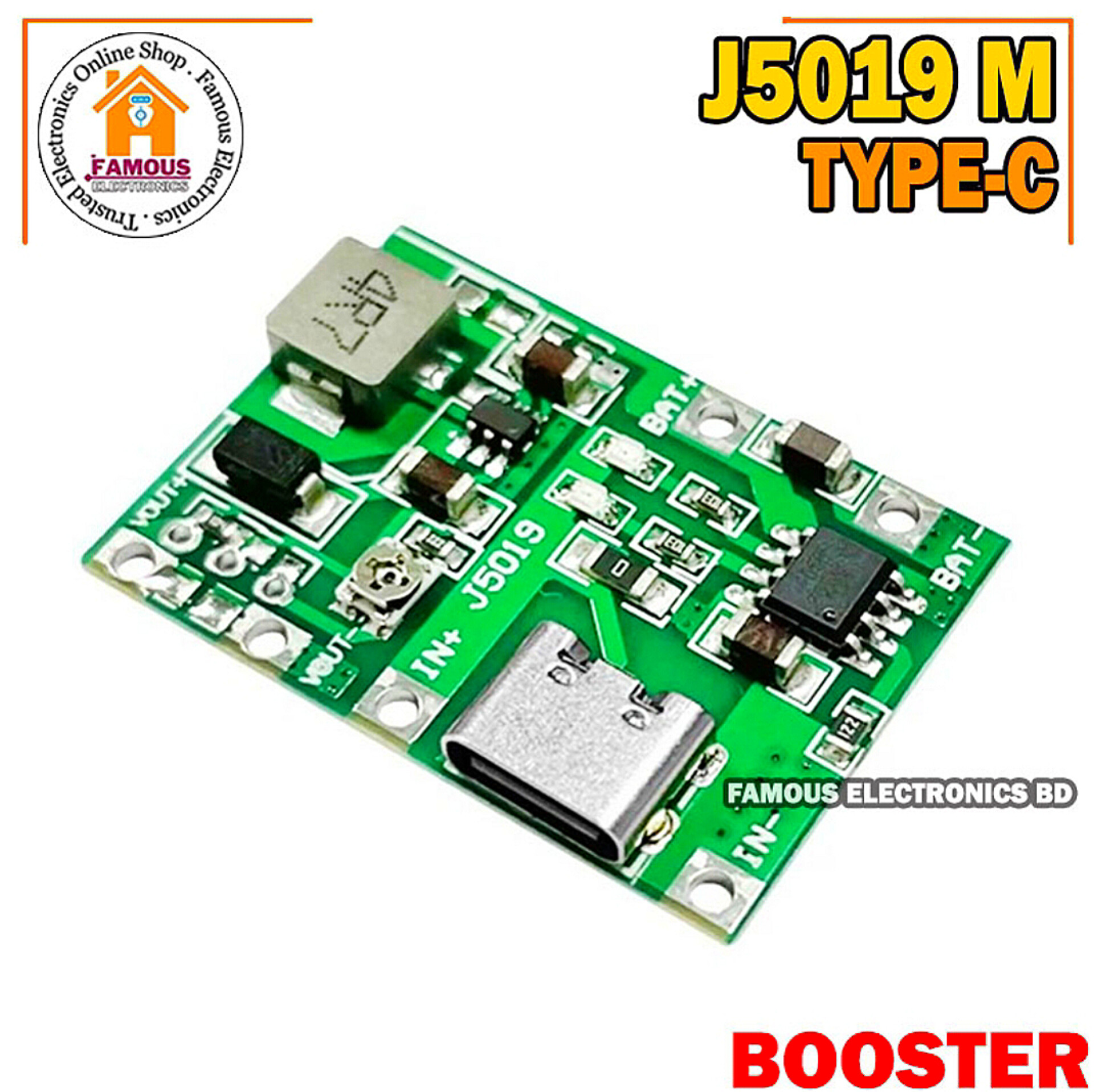J5019 TYPE-C Li-ion 3.7/4.2 Volt Battery Charger Board + DC-DC Step Up and Down Boost Module_img_2