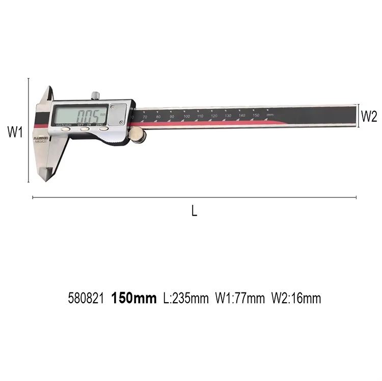 HARDEN 6" Professional Steel Digital Caliper, 150mm, Digital Display Vernier Caliper Measuring Tools; 580821_img_1