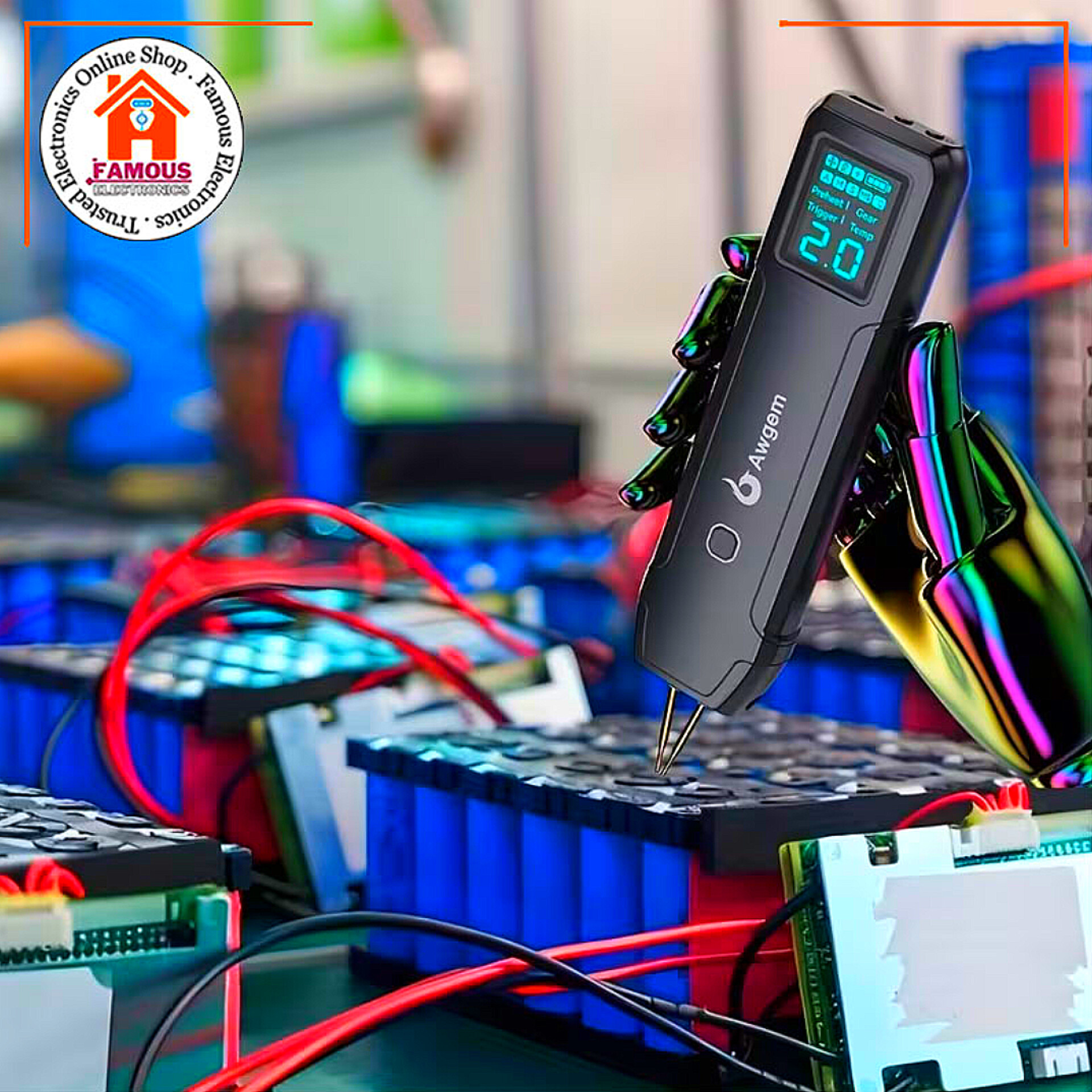 Awgem SH2 Portable Mini Spot Welder Adjustable Spot Welding Machine for Lithium Battery_img_4