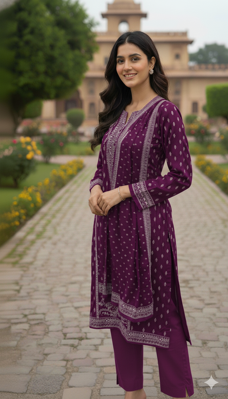 Delli Boutiques 3 Pcs (Unstitched)_img_1