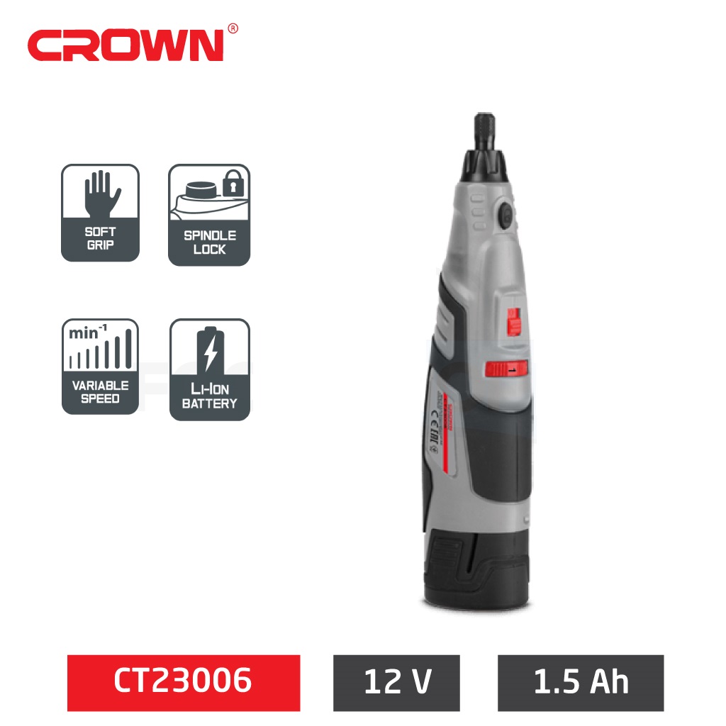 Crown ,CT23006, 12v Cordless Rotary Tools with accessories, 1.5Ah, Model: CT23006_img_2