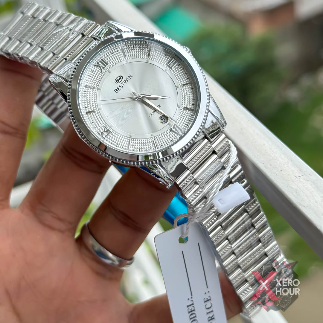 Bestwin BW232 || Formal Watch || Single Tone | Full White