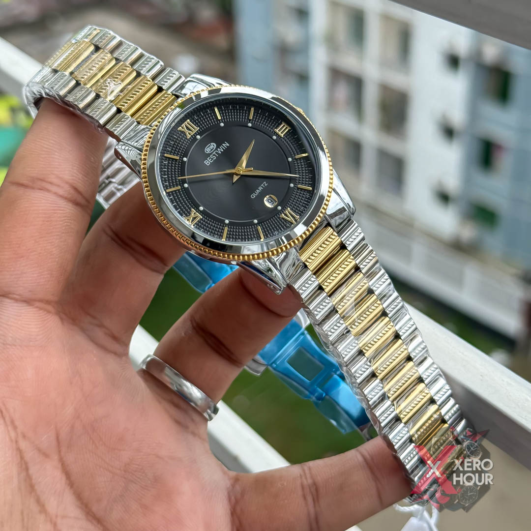 Bestwin BW232 || Formal Watch || Dual Tone Black dial