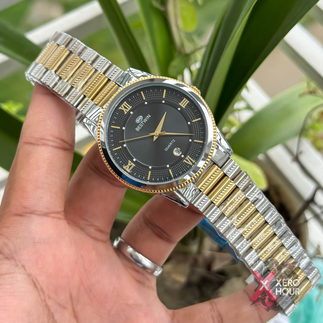 Bestwin BW232 || Formal Watch || Dual Tone Black dial_img_2