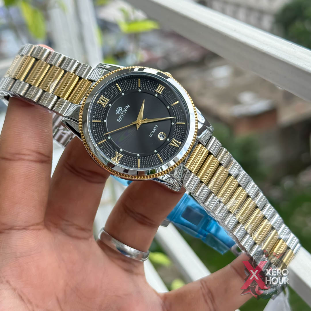 Bestwin BW232 || Formal Watch || Dual Tone Black dial_img_1