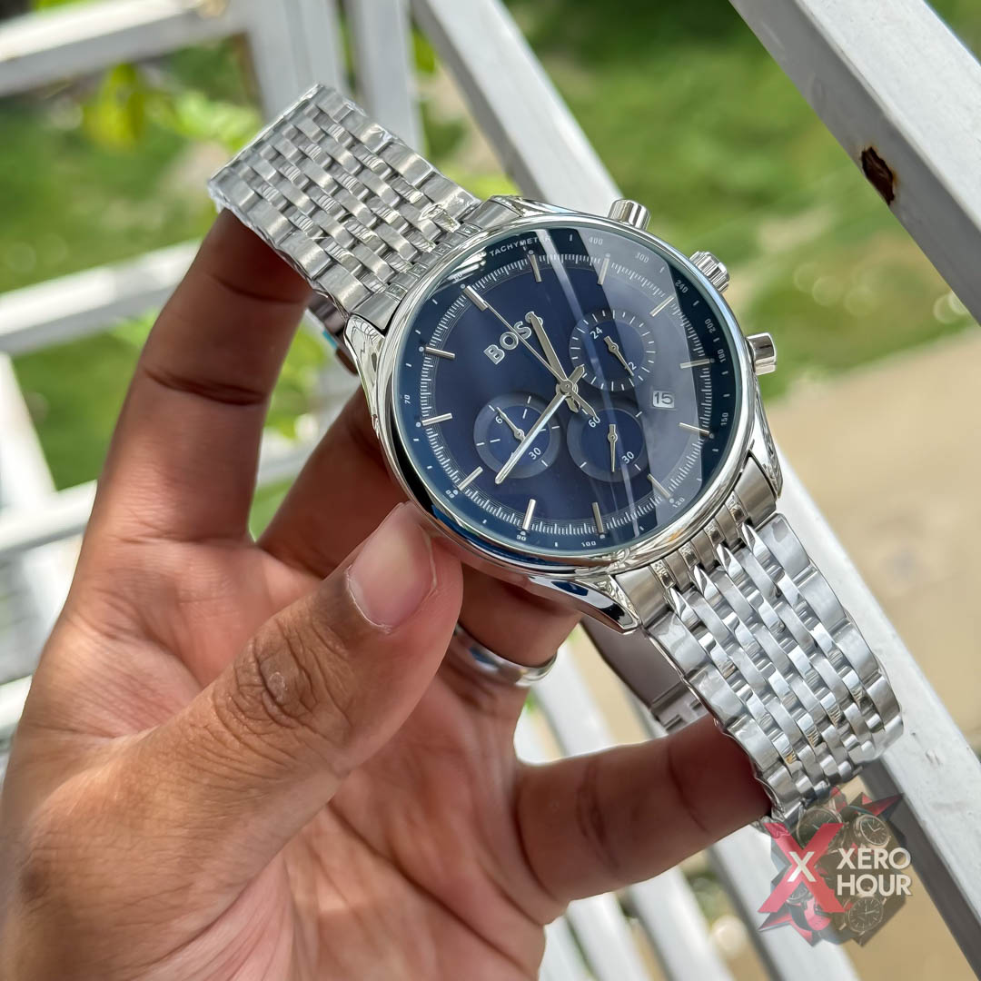 Hugo Boss Chronograph |Single Tone Blue dial_img_2