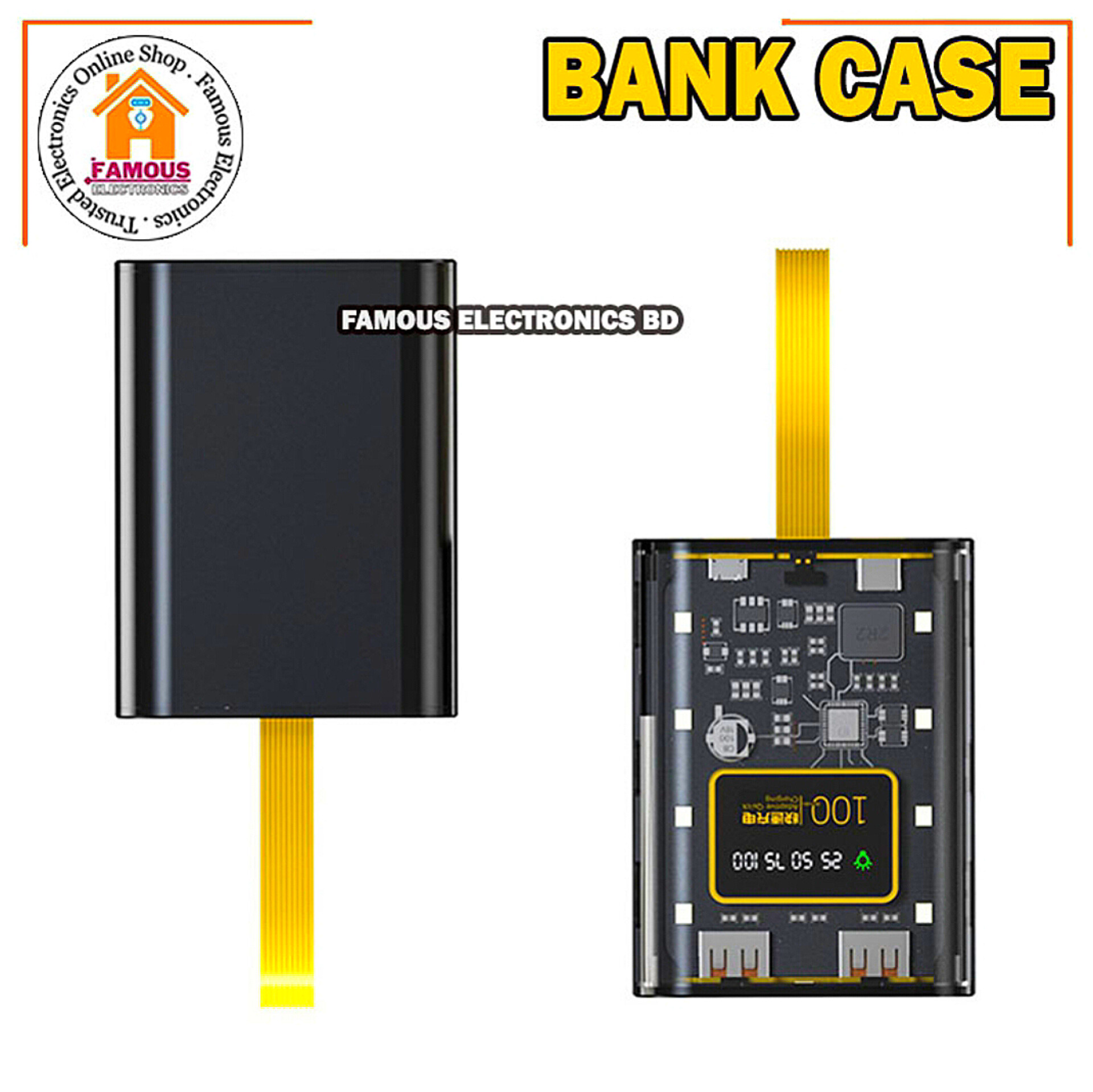 18650 Battery Charger Case Cool DIY Power Bank Box Fast Charging Case With Night Light Charging Power Bank Case_img_7