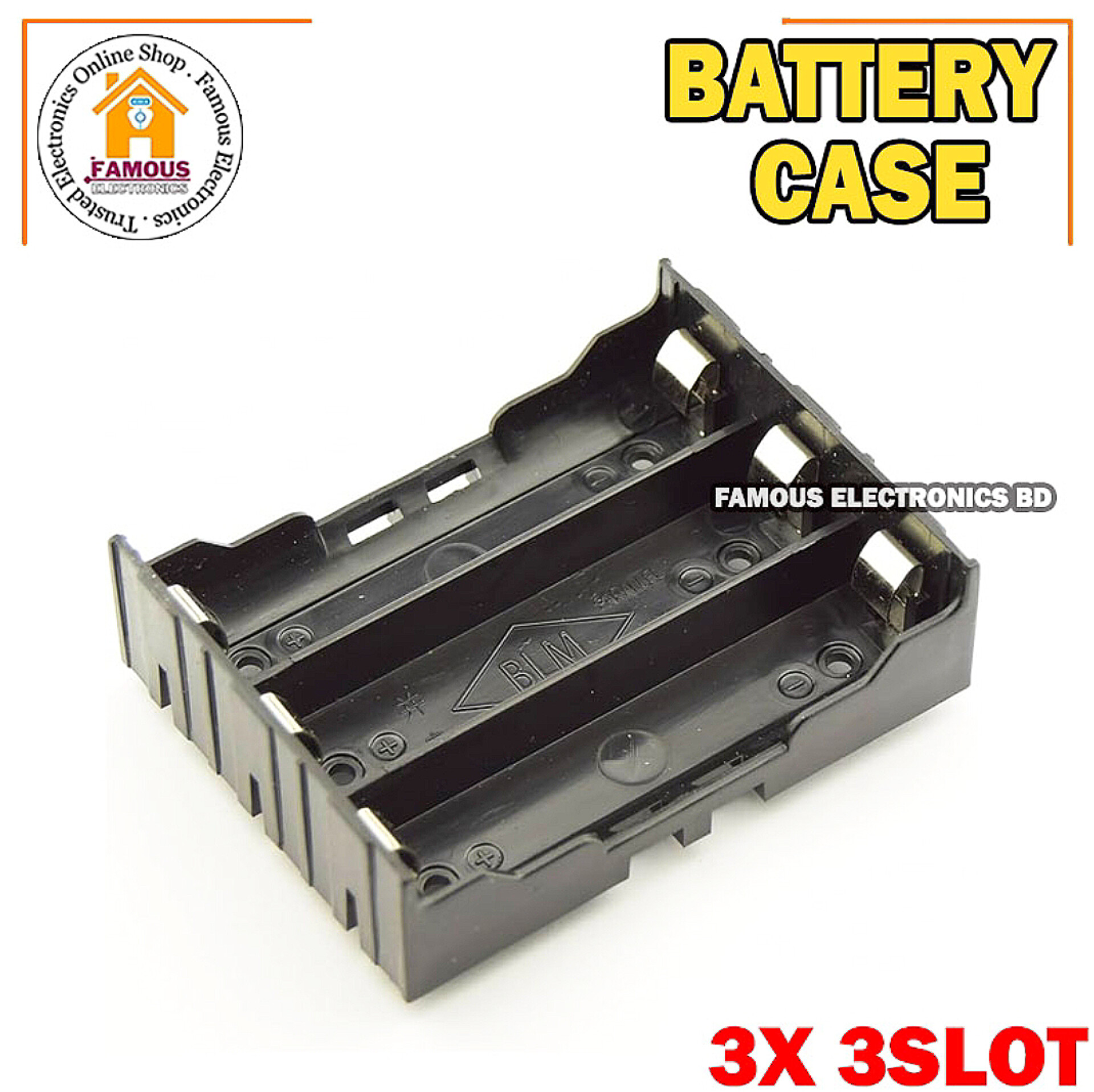 18650 Battery Case Holder Bracket Storage Holder 3X Slot for 3 Cell