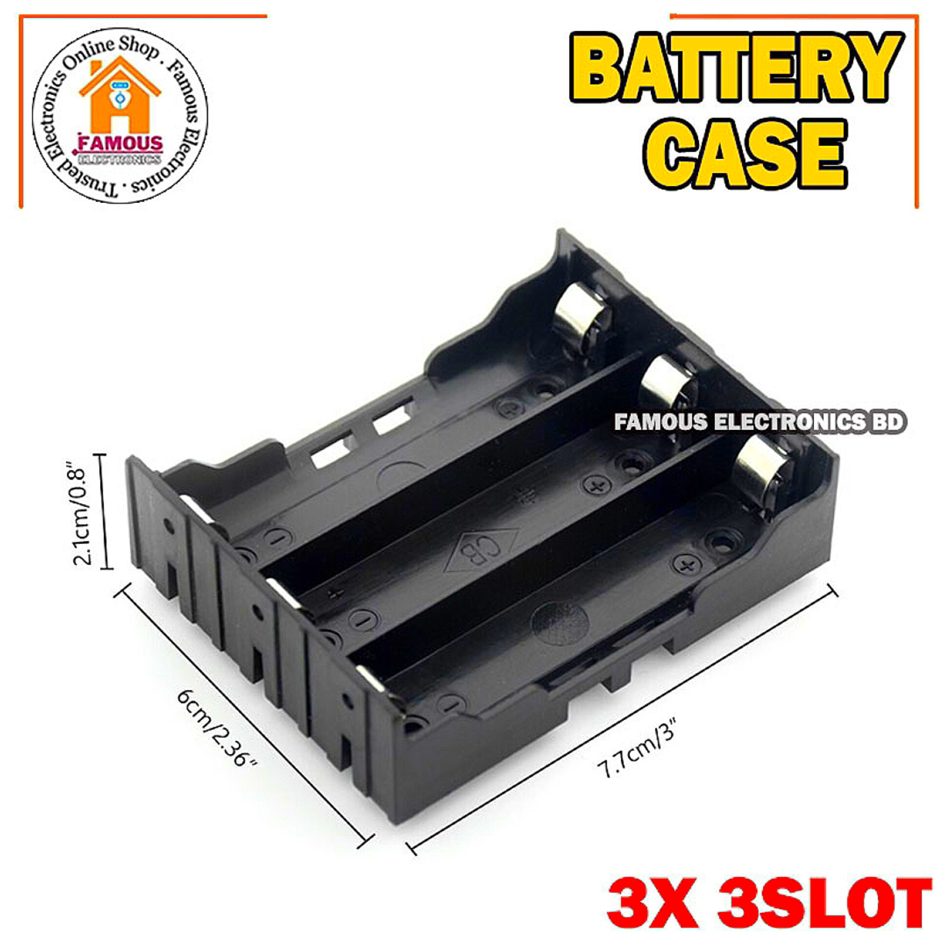 18650 Battery Case Holder Bracket Storage Holder 3X Slot for 3 Cell_img_2