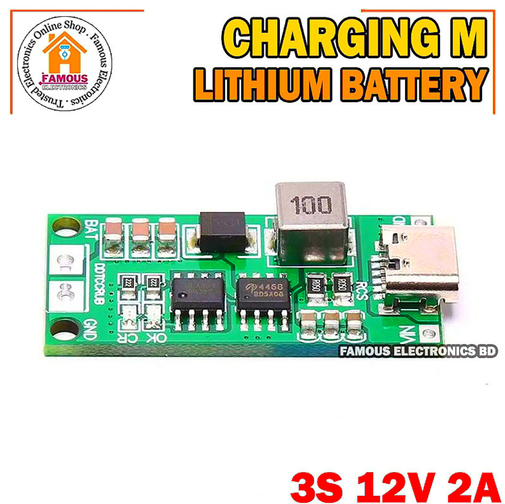 Multi-Cell 3S 2A Type-C To 12.6V Step-Up Boost Lipo- Polymer Li-Ion Charger 11.1V 18650 Lithium Battery_img_7