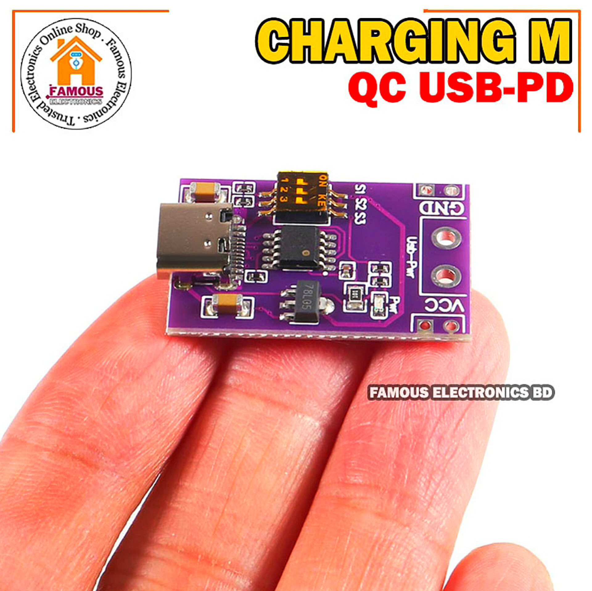 Type-C QC AFC PD2.0 PD3.0 To DC Spoof Scam Fast Charge Trigger Polling Detector USB-PD Notebook Power Supply Change Board Module_img_7