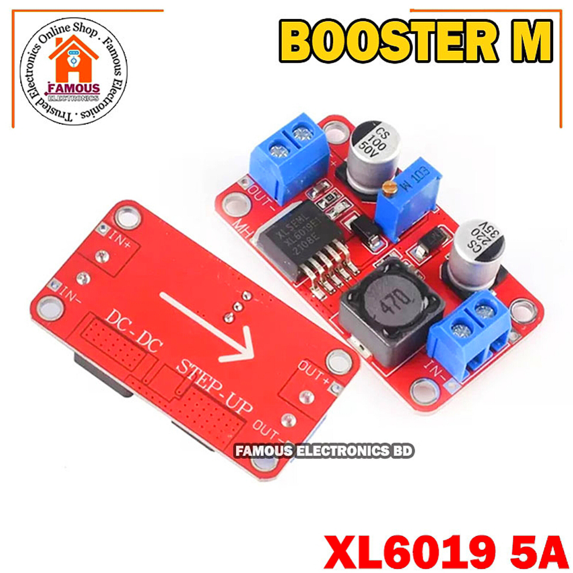 5A DC-DC Step Up Power Module Boost Volt Converter 3.3V-35V To 5V 6V 9V 12V 24V XL6019_img_6