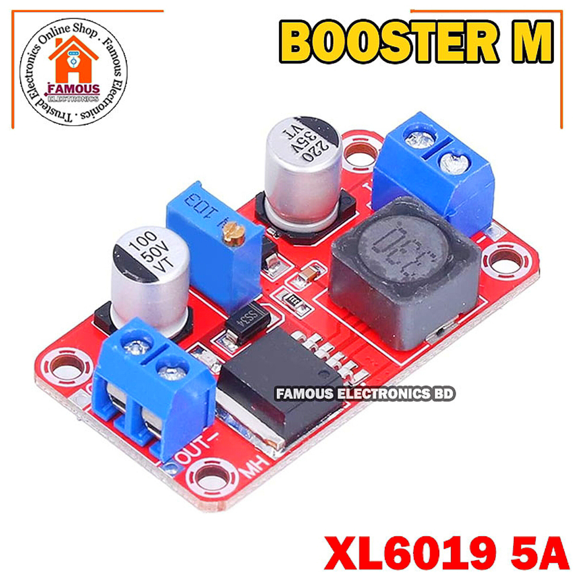 5A DC-DC Step Up Power Module Boost Volt Converter 3.3V-35V To 5V 6V 9V 12V 24V XL6019_img_0
