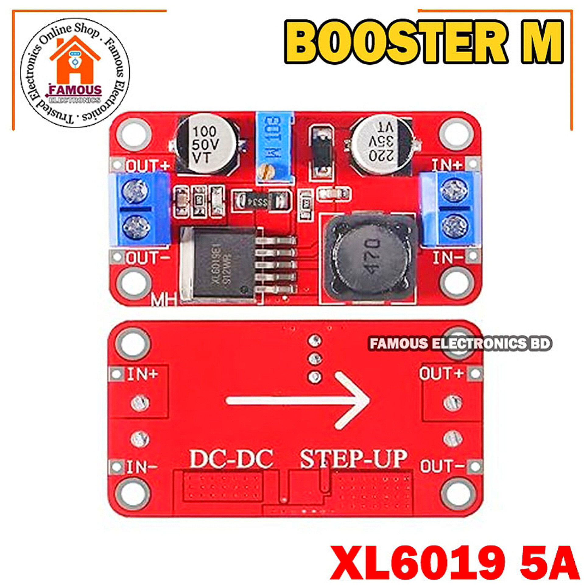 5A DC-DC Step Up Power Module Boost Volt Converter 3.3V-35V To 5V 6V 9V 12V 24V XL6019_img_3