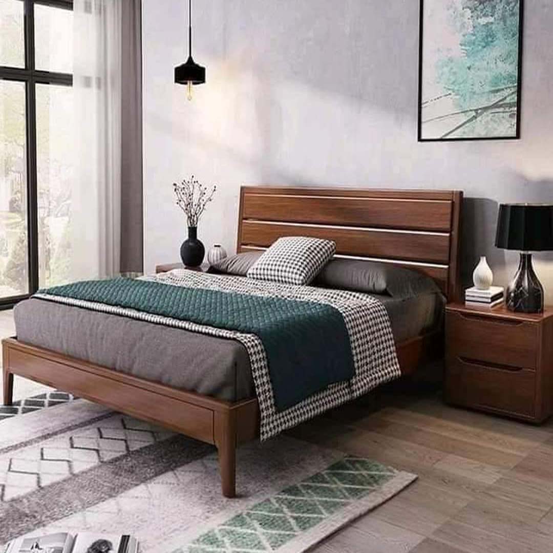 Modern Slimline Mahogany Bed WCF-Code-BD-412_img_0