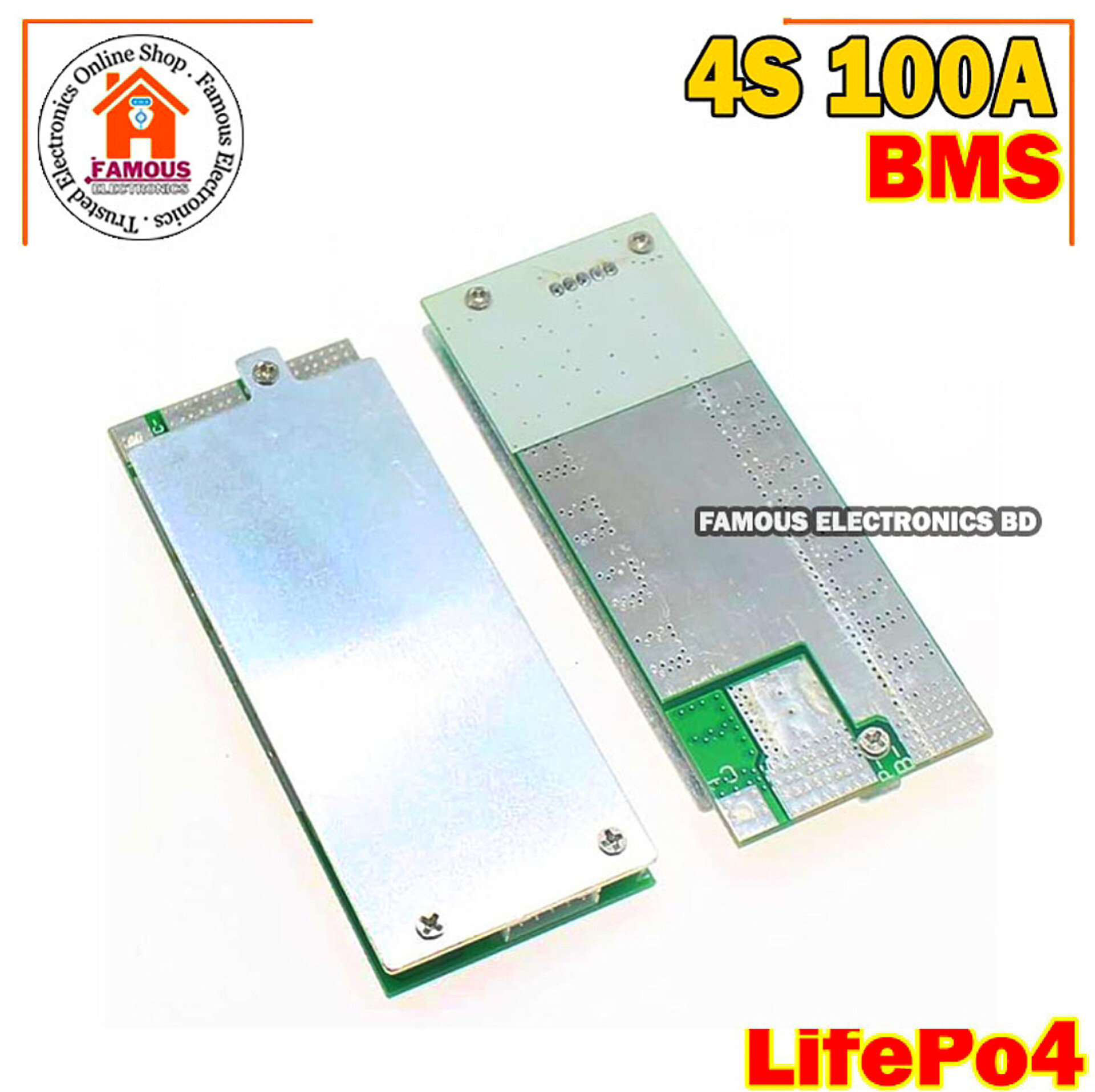 Lifepo4 Bms 4s 12V 100A Protection Circuit Board With Balanced_img_7