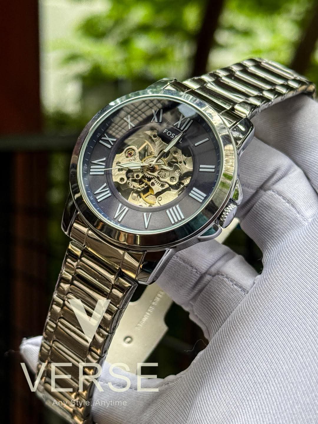 Fossil Auto Chain Dark Blue Dial