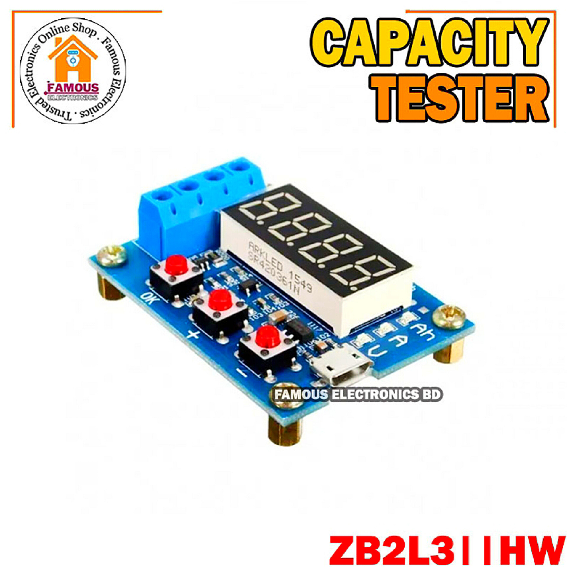 ZB2L3 / HW Battery Capacity Tester LED Digital Display 1.2V ~12V 18650 Lithium Battery Power Supply Test Resistance Lead-acid Capacity Discharge Meter_img_3