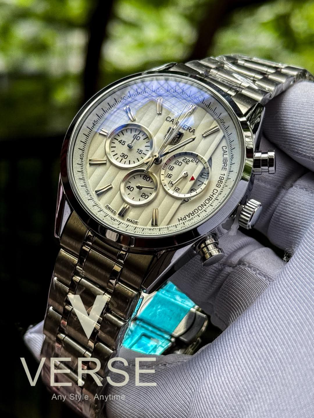 Tag Chain 1969 Full Silver White Dial