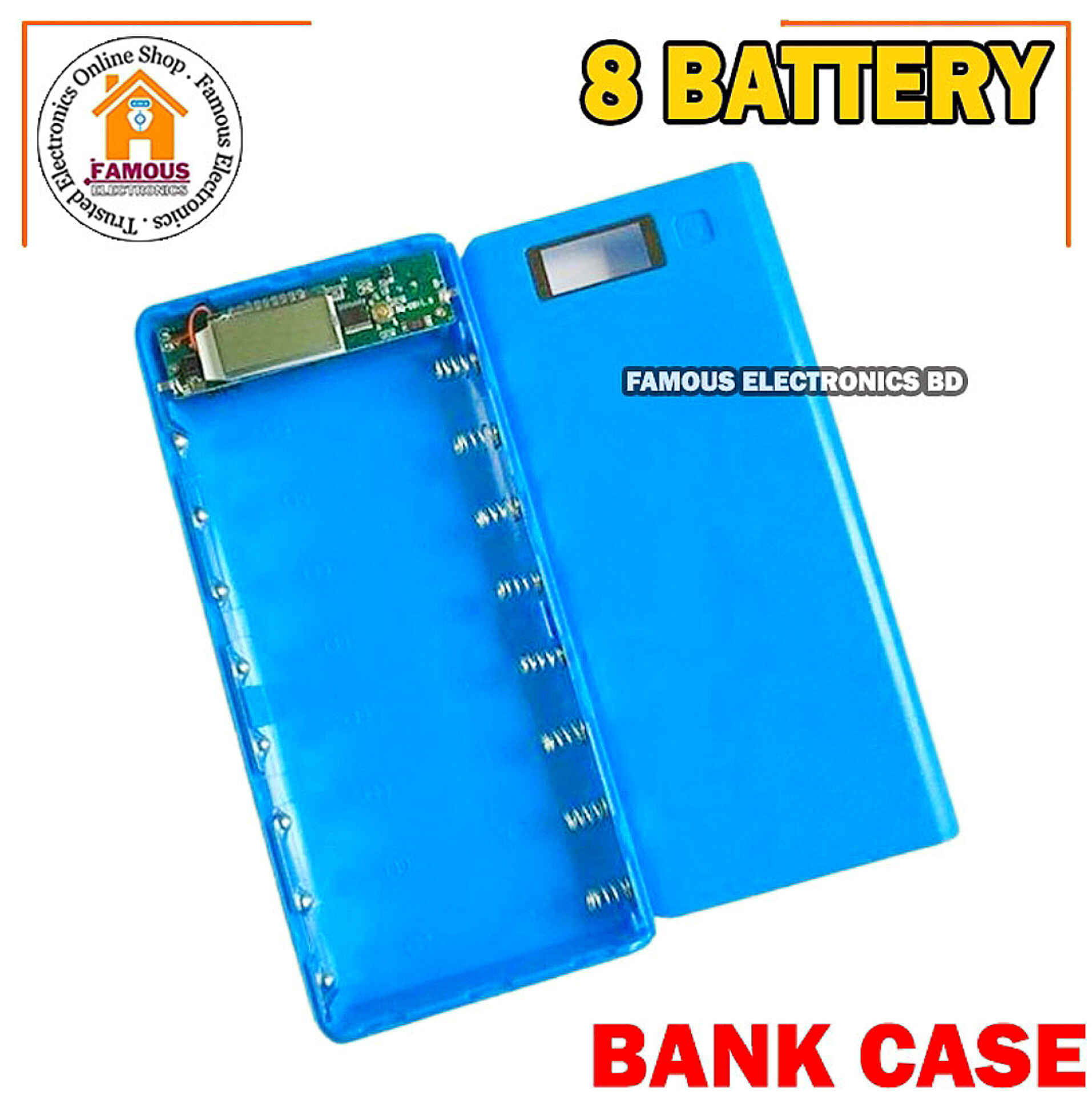 Power Bank Case 20000 mAh Rechargeable Batteries 8 Li-battery battery Power Bank Case