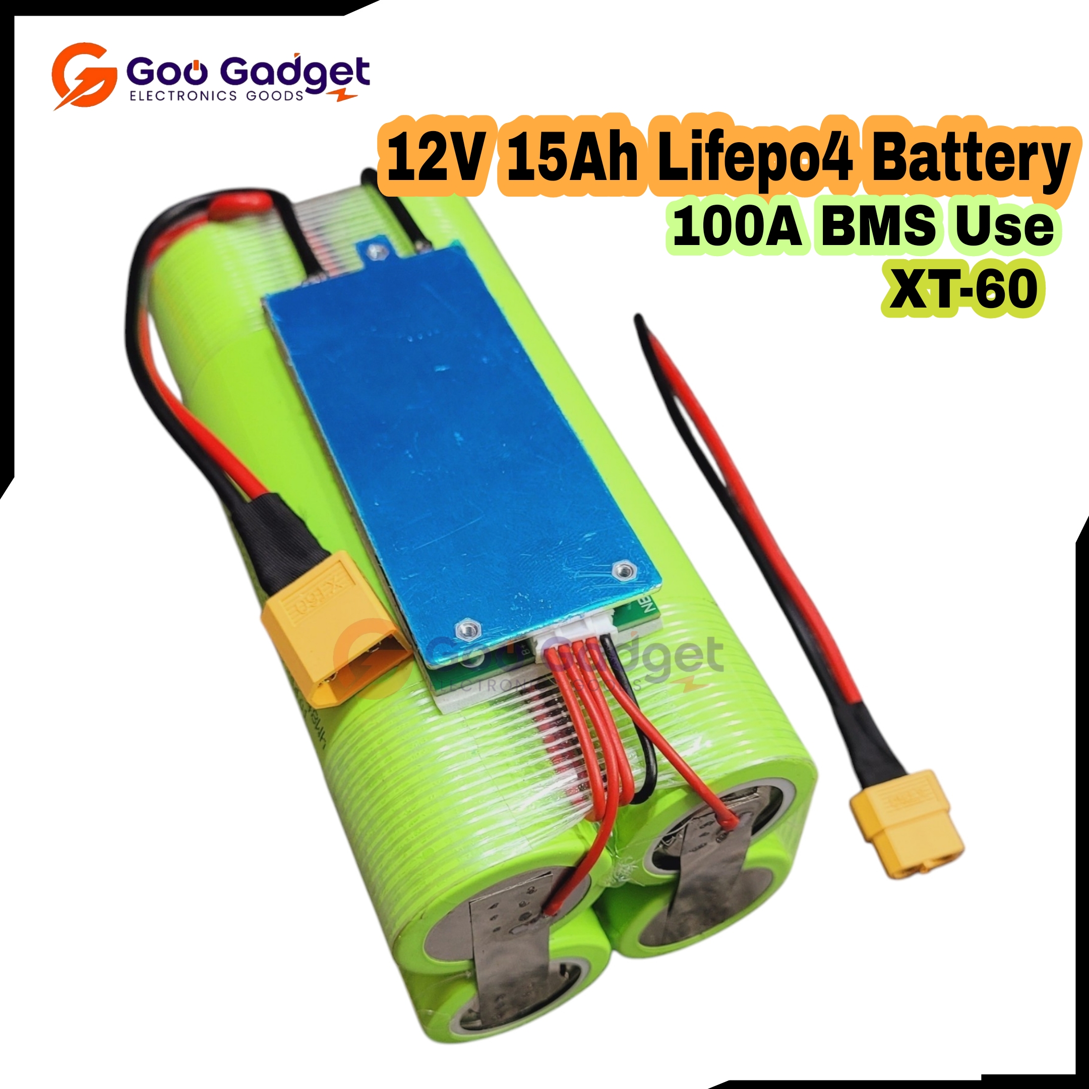 4S 12.8V 15Ah LiFePO4 Battery Pack 32140 100A BMS High-Power Backup Pack_img_2