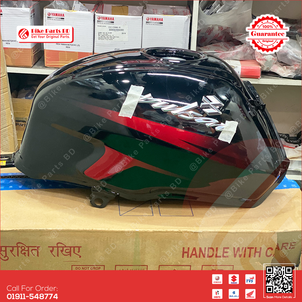 Fuel tank for Bajaj Pulser UG4.6 (Single Disk, Black-Red) bike._img_2