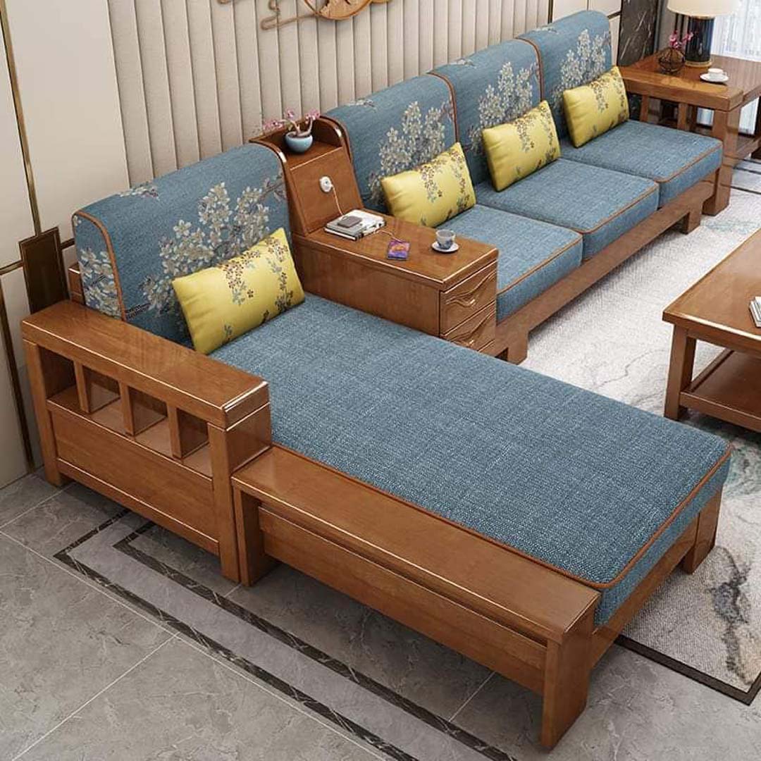 Premium Mahogany L-Shape Chaise Unit – WCF-Code-SF-560_img_0