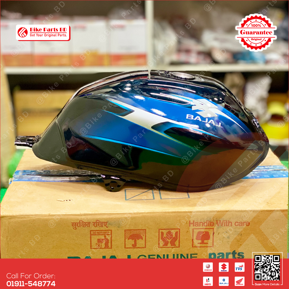 Fuel tank for Bajaj Discover 135 Black-Blue bike_img_1
