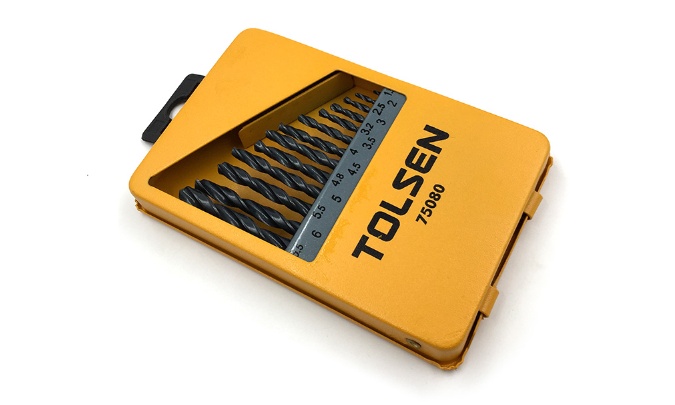 Tolsen 13pcs HSS Twist Drill Bits Set (1.5-6.5MM) with Hard Case 75080_img_1