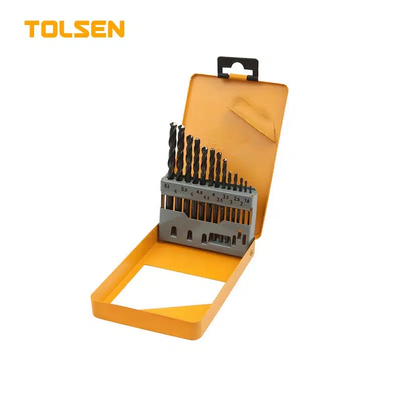 Tolsen 13pcs HSS Twist Drill Bits Set (1.5-6.5MM) with Hard Case 75080_img_4