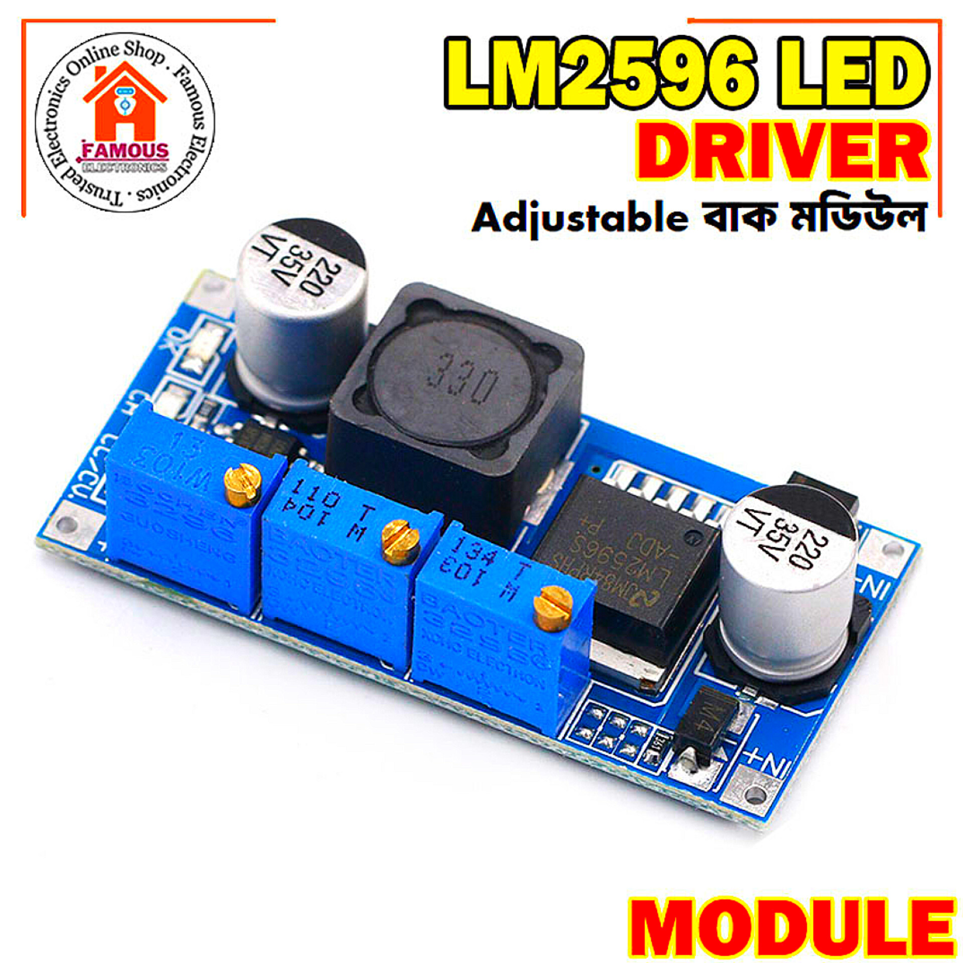 LM2596 LED Driver DC-DC Step-down Adjustable CC/CV Power Supply Module Battery Charger Adjustable LM2596S Constant Current_img_0