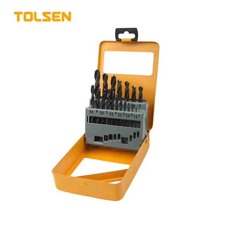 TOLSEN 19pcs HSS High Speed Twist Drill Bits Set (1-10MM) w/ Hard Case 75081_img_1