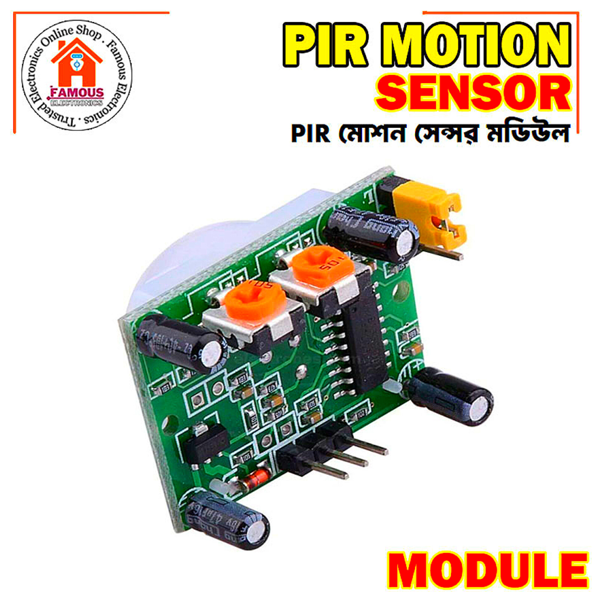 HC-SR501 PIR Motion Sensor Adjust IR Pyroelectric Infrared PIR Motion Sensor for Arduino and other Projects_img_1