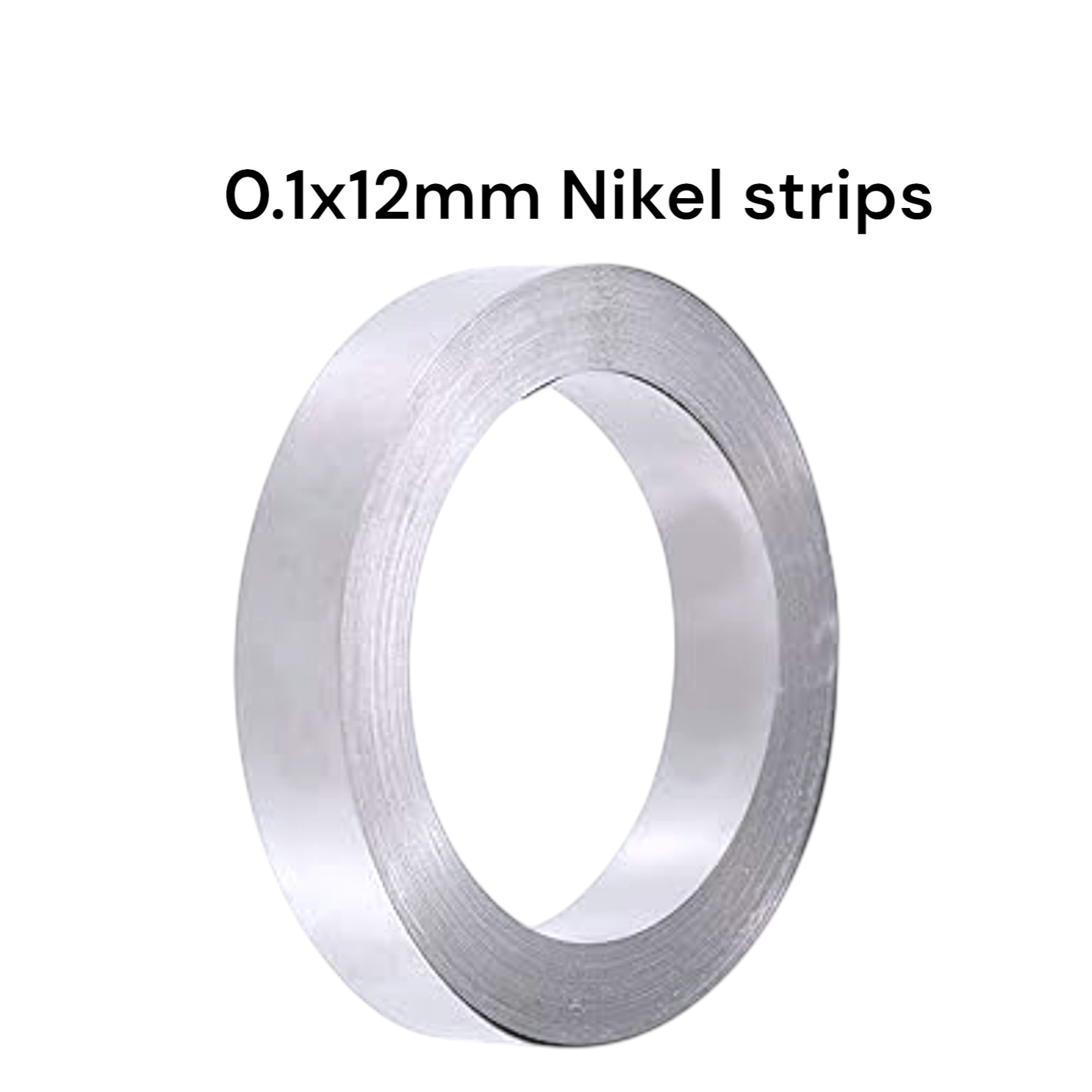 1ft 0.1×12mm Pure Nickel Strip | High Conductivity Spot Welding Strip for Battery Pack